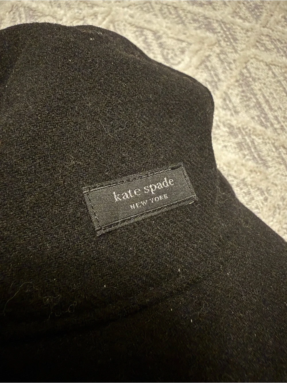 kate spade Black Wool Baseball Cap